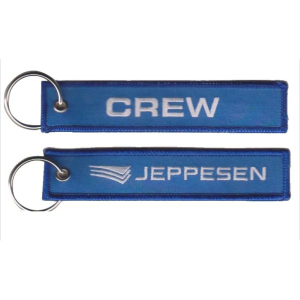 Custom Made Durable Polyester Embroidery Keychain Eco Friendly Key Tag