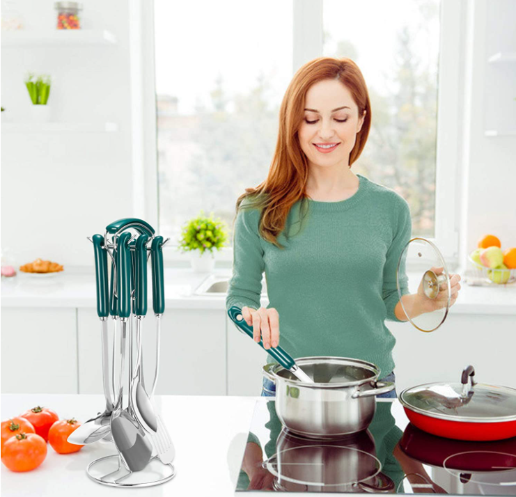 Bicolor Utensils Made Of Stainless Steel Multiapplication Heatproof