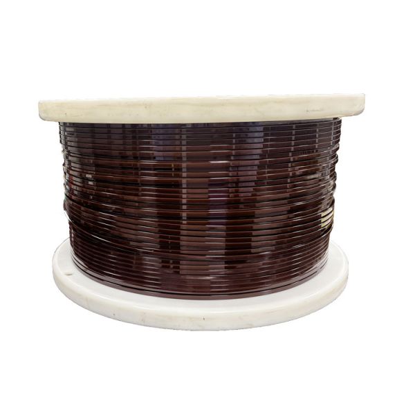Oxygen Free Copper Enameled Flat Copper Wire in Natural and Red Colors with Various Color Options