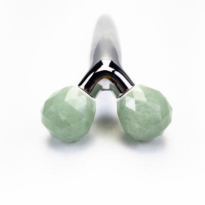 14.5cm Crystal Aventurine 3D Y Shape Massage Roller Plumps Skin Cells