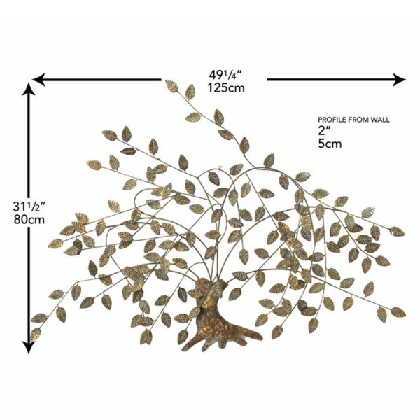 искусство стены дерева металла оформления искусства стены металла золота 125cm нордическое для дома