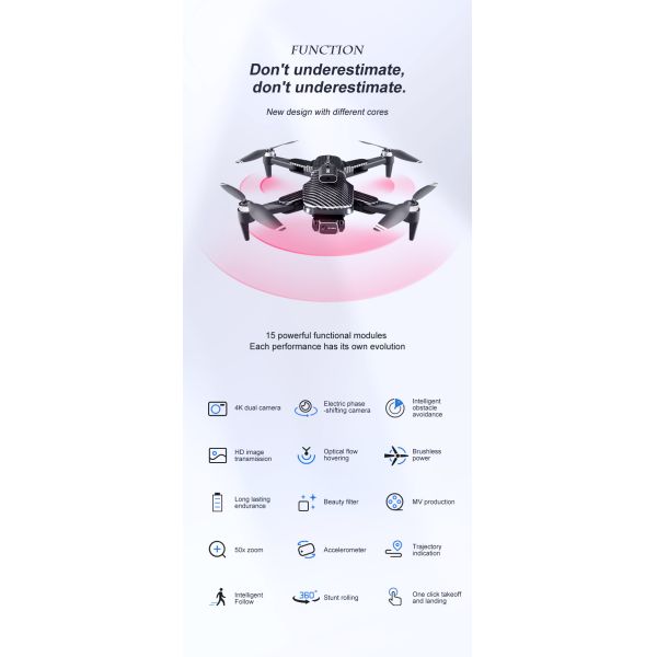 Складчивый аэрофотограф Квадкоптер K818 Max Mini Drone с 4k HD камерой Smart Brushless Motor и препятствиями