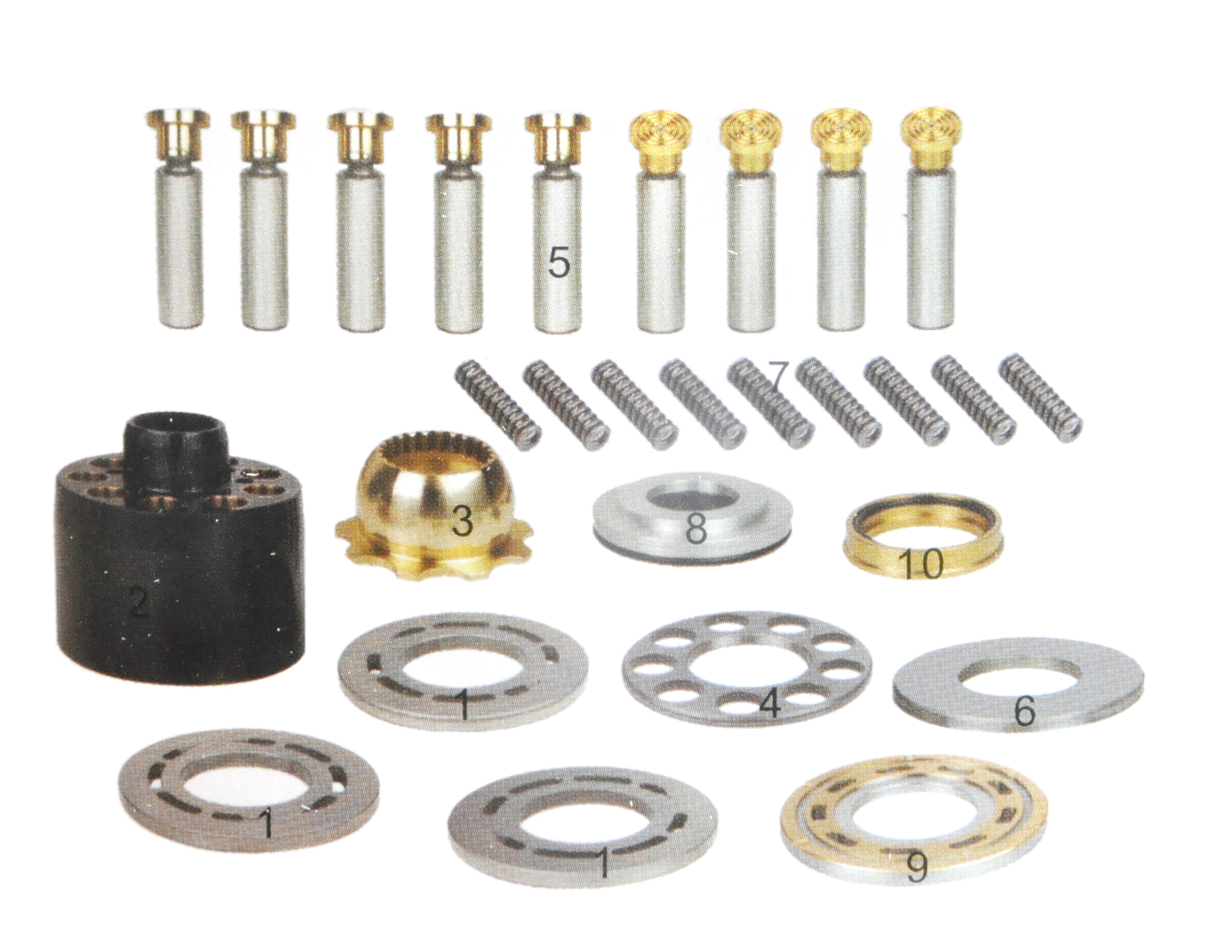 Excavator Spare Parts Cylinder Block HMV110 PC200-7 PC200-8 Hydraulic Pump Cylinder Block