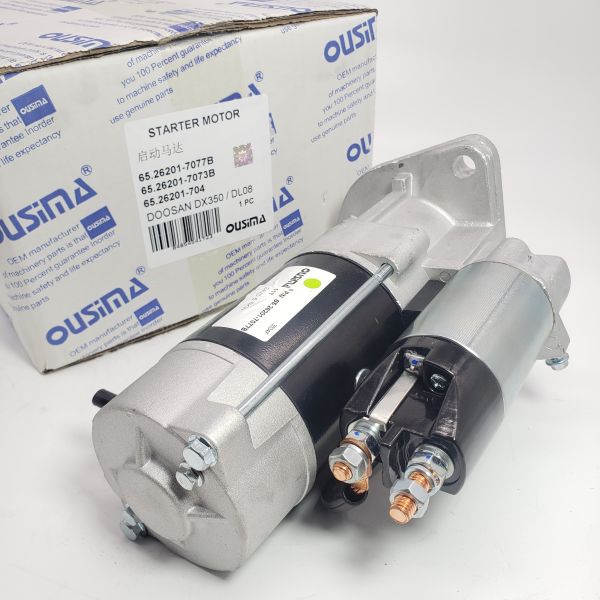 65.26201-7077B Diesel Engine Starter Motor 65.26207-7073B 65.26201-704 For Doosan DX350 DL08