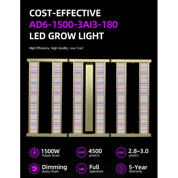 Commercial Horticulture LED Grow Lights 1500W Full Spectrum Dimmable LED Grow Lights