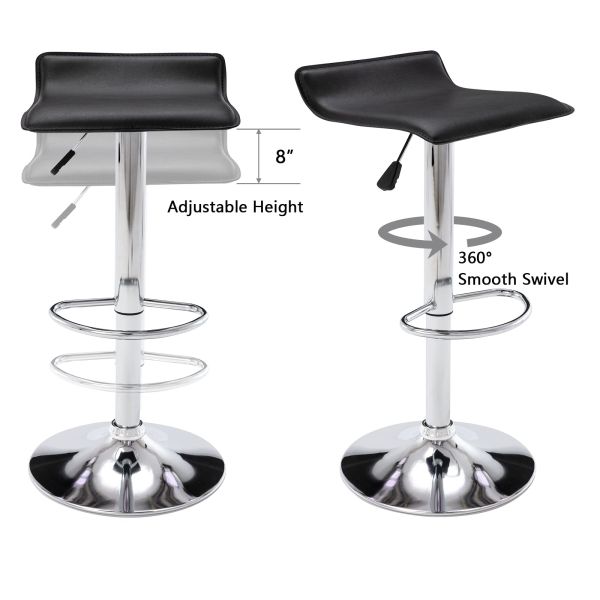 Commercial Furniture ALINUNU Modern Swivel PU Leather Bar Stools for Bar Furniture