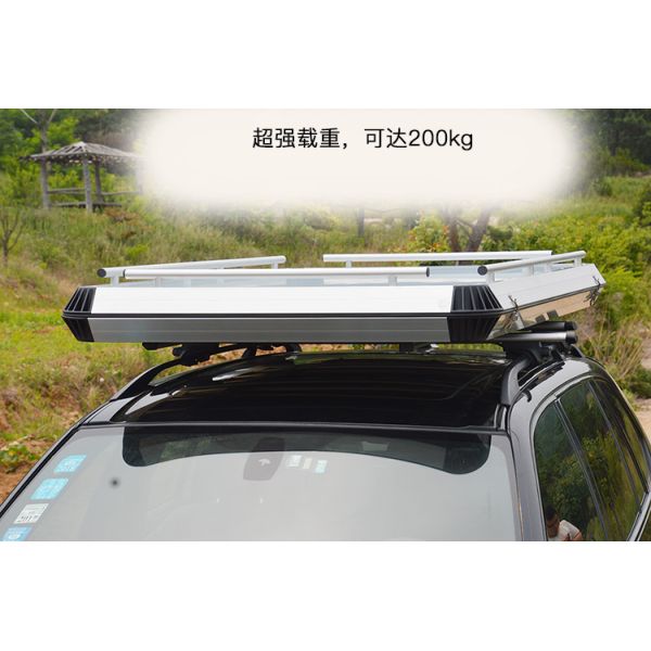 Top Rack Pure Aluminum Folding Air Spring Frame Roof Tent for 4x4 Cars Grey One Bedroom