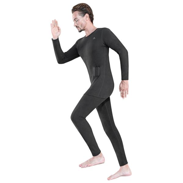 Winter Electric Heated Underwear Set Fleece Thermal Tops Pants Ski Heating Body Suit
