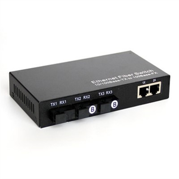 RJ45 3 Optical 2 Electric 20KM 100M Fiber Optic Transceivers