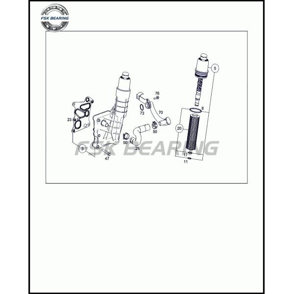 Adecuado para Mercedes-Benz 2711801410 Enfriador de aceite Radiador Enfriador de aceite Motor Caja de cambios
