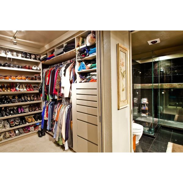 Gabinete versátil laminado  Dormitorio ajustable  Gabinete de despensa de madera maciza