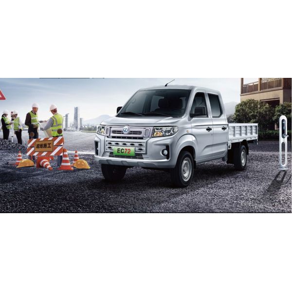 Ruichi EC72 Electric Vans And Trucks Small Pickup Truck 4 Door Extended Double Cab Truck