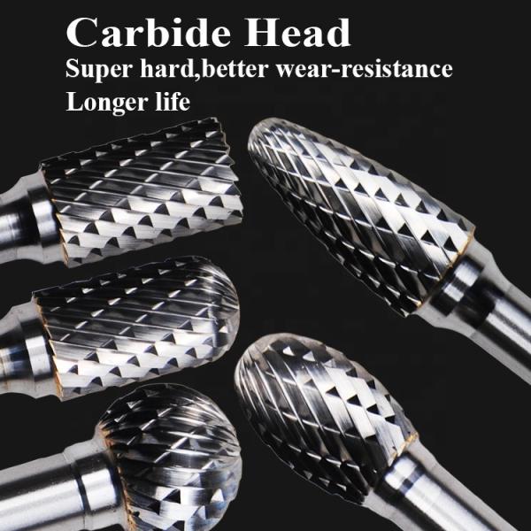 Tungsten Carbide Rotary Burr 6mm Shank for Metal Wood Plastic
