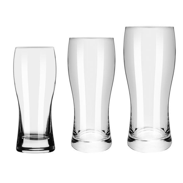 16oz Transparent Clear Wheat Beer Glass With Water Decal Printing Logo