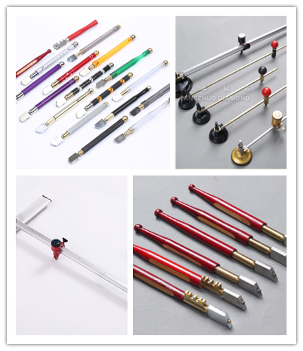 Carbide Tip Glass Cutter With Wheel , Wood Sharp Hand Held Glass Cutter