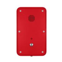 Téléphone industriel rouge résistant aux intempéries avec corps de coulée sous pression en alliage d'aluminium
