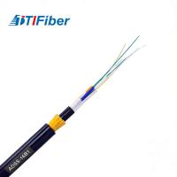 Câble aérien G652D non métallique extérieur 24 de la Manche de fibre d'ADSS couleur noire de 48 noyaux