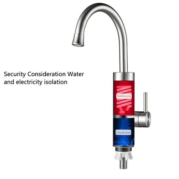 Kitchen Instant Electric Water Heater Tap 304 Stainless Steel Material 3s Fast Heating