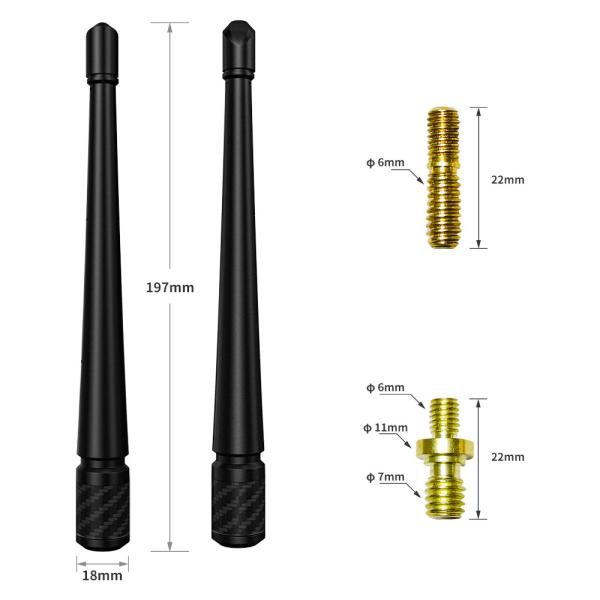 VSWR 1.5 Stubby Car Auto Antenna AM/FM Radio Aerial Screw Type with PVC