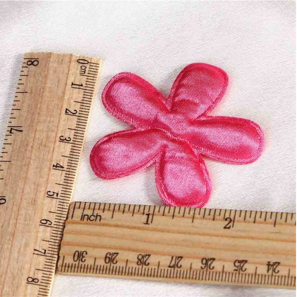 50 mm Small Applique Crafts eco - friendly Colorful Satin fabric Material