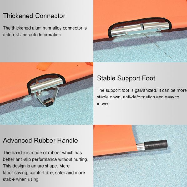 Переносный медицинский экстренный складной носилки с тяжелой работой рукоятки носящего чемодана