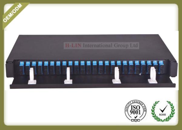 48 Core 1U Type Fiber Optic Patch Panel Slidable ODF For SC Adapter Port