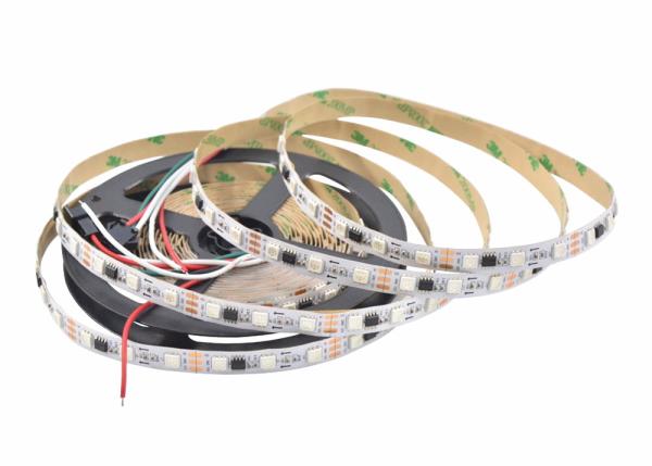 White PCB Magic RGB LED Strip Non Waterproof 12V DC 60leds Dream Color Changing