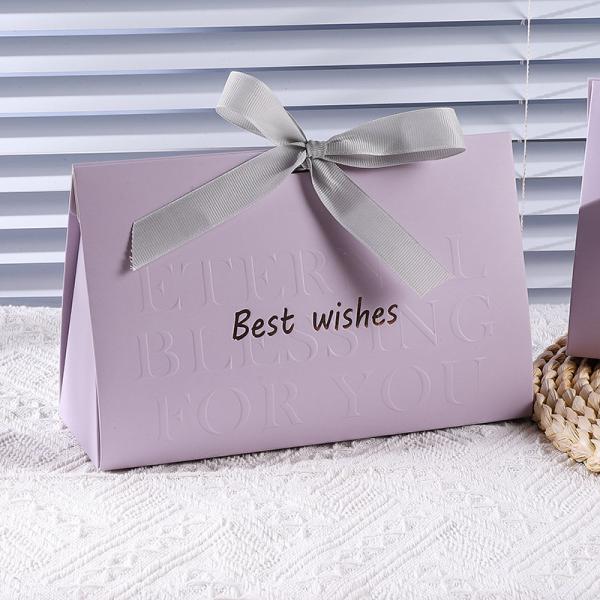 Luxury Minimalist Gift Boxes Bags Scarf Sock Wedding Favor Packaging Coating Glossy / Matte