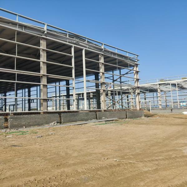 Modern Steel Structure Building with Welded H Columns