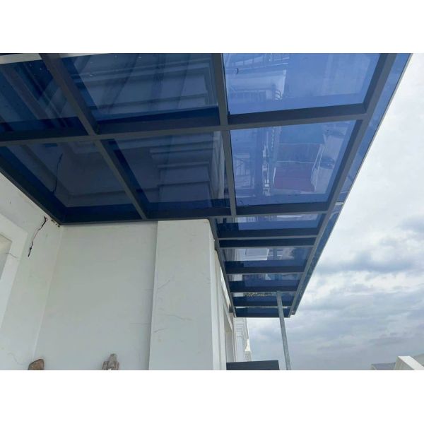 Customized 4*8feet Grey Polycarbonate PC Solid Sheet Lightweight Durable Panel with Hard Coat Surface for Scratch Chemical and UV Resistance for Awning and Canopy