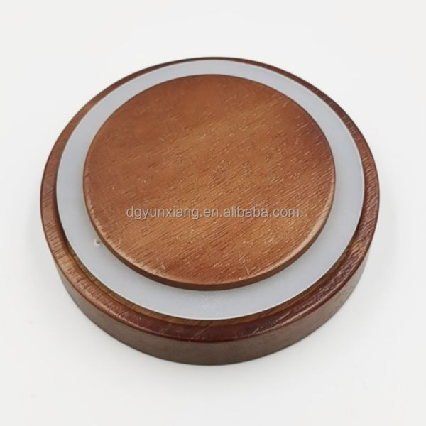 Tapa de acacia de madera para botella de vidrio Mason, tapa de tarro Mason