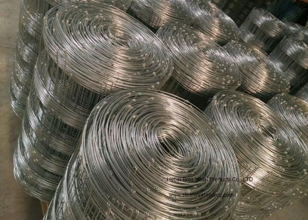 Hinge Joint Knot Galvanized Cattle Fence 0.8m - 2m Height For Woven Grassland