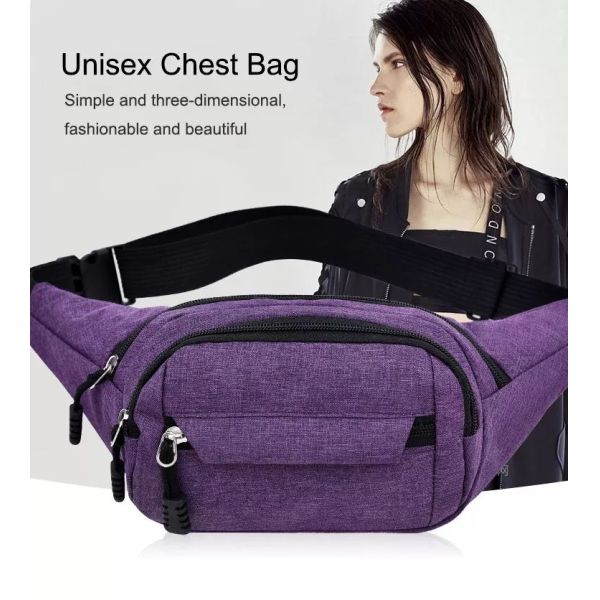 Rpet Water Resistant Waist Pack  Eco Friendly Waist Pouch For Men Women Custom Print