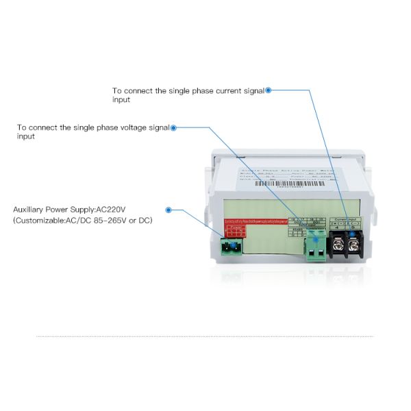 48*96mm Digital LED display single phase att meter ith 9999