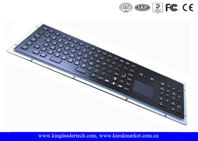 Teclado industrial preto do quiosque do metal IP65 com Touchpad e chaves de função