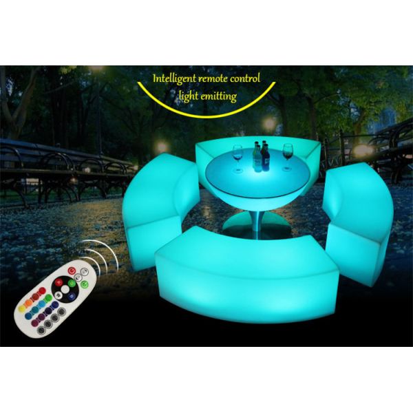 Commercial Led Table And Chairs Light Up Patio Furniture IP54 2-4 Mm Thickness