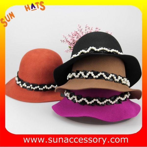 6090347 Sun Accessory customized  winner  fashion 100% wool felt clothe hats, women hats and caps wholesaling