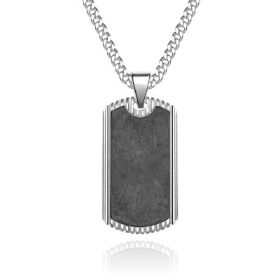 En stock pendentifs en diamant blanc en acier inoxydable colliers non ternis en gros