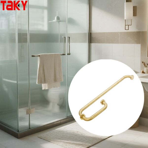 G Type Modern Luxury Stainless Steel Hotel Towel Bar Glass Door Pull Handle