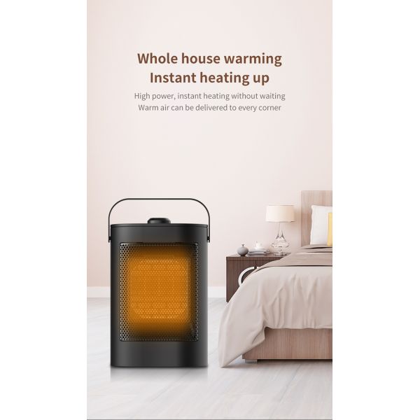 Small Mini Heater Vertical Household Heater ABS Infrared PTC Three Second Heat Heater