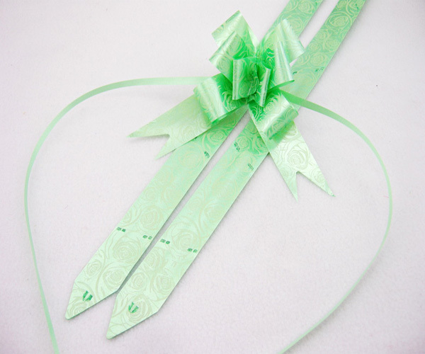 Rose Printed or Heart logo Pull bow for Holiday and valentaine day gift packing