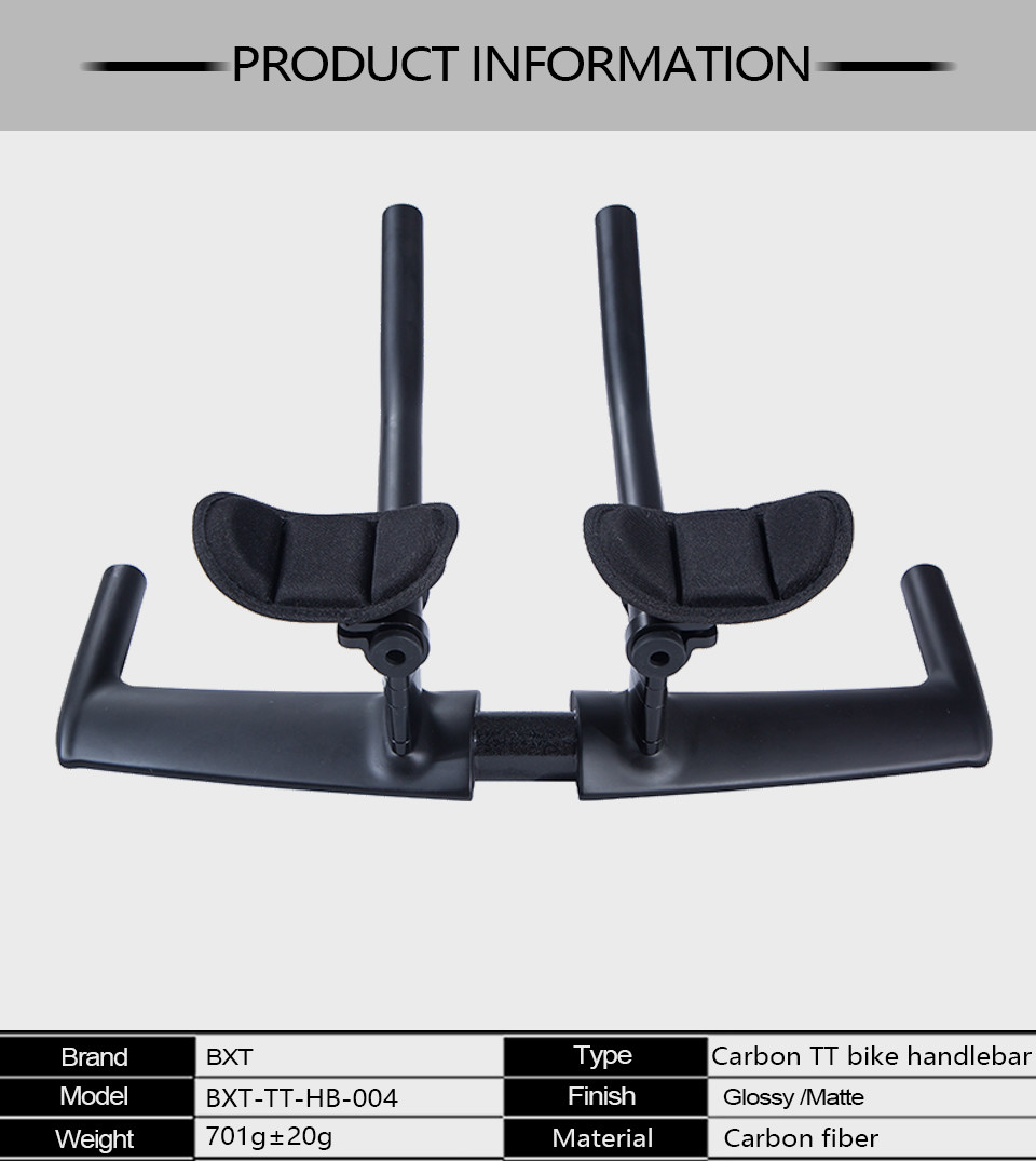 Aero Handlebar TT велосипеда триатлона волокна углерода интегрировал Handlebar углерода