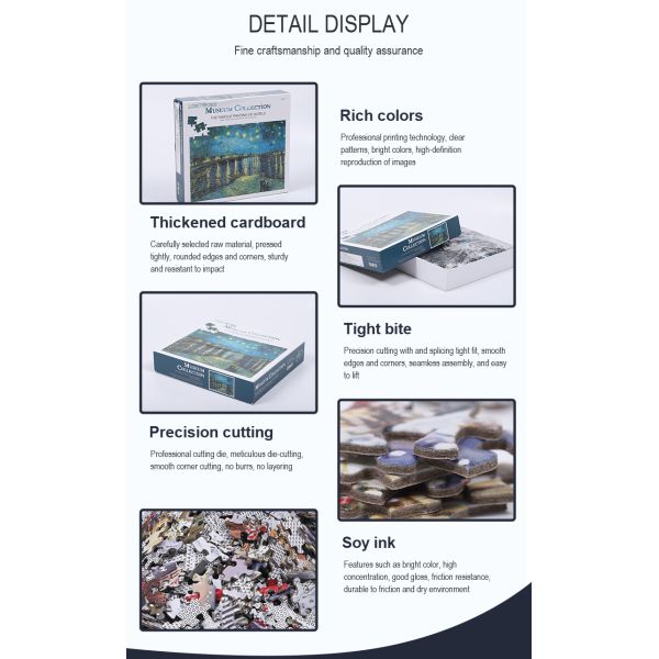 2000 штук на заказ напечатанные головоломки головоломки Всемирно известные серии картин