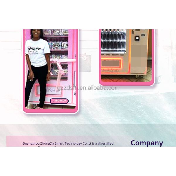 Zhongda Customize Design Vending Machines Makeup Tool Lashes Hair Bundle Vending Machine