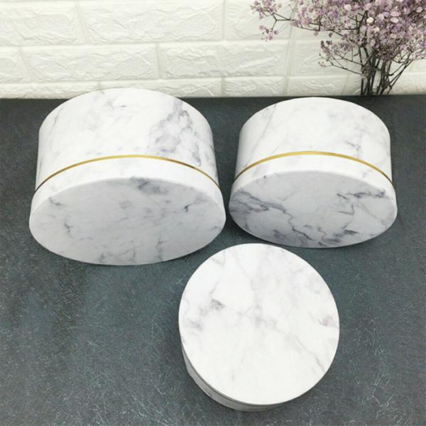 Marble Florist Bouquet 1200g Cardboard Cylinder Paper Boxes