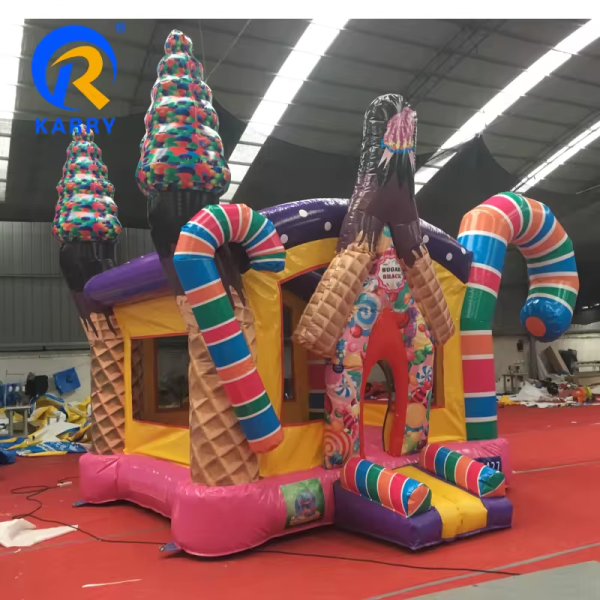 Unisex Inflatable Toddler Bounce House PORTABLE Candy House PVC Bouncy Castle with Blower