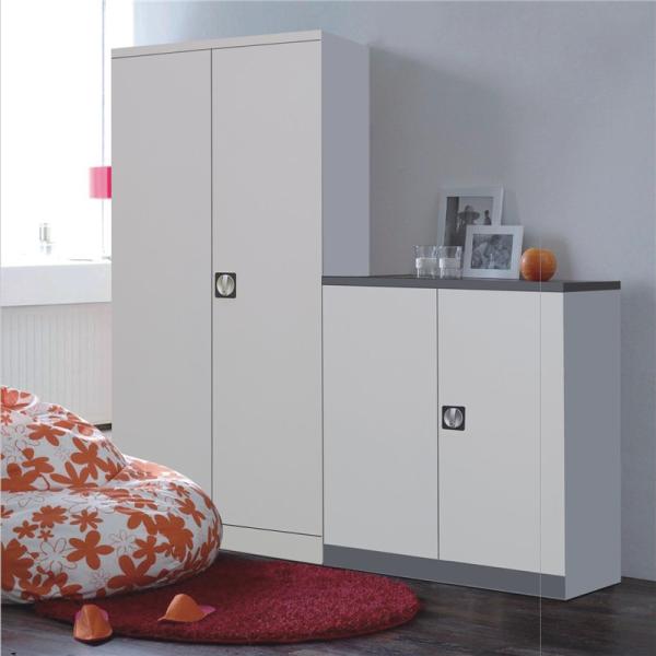 2 Doors 0.6mm  Flat Filing Cabinets Office School Knock Down Steel File Storage