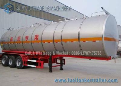 SUS304 2B Chemical Oil Tank Trailer 3 Axle 39000 L Milk Tanker Trailer
