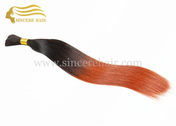 Hair Bulk, 50 CM Double Drawn Straight Ombre Remy Human Hair Extensions Bulk Hair For Sale