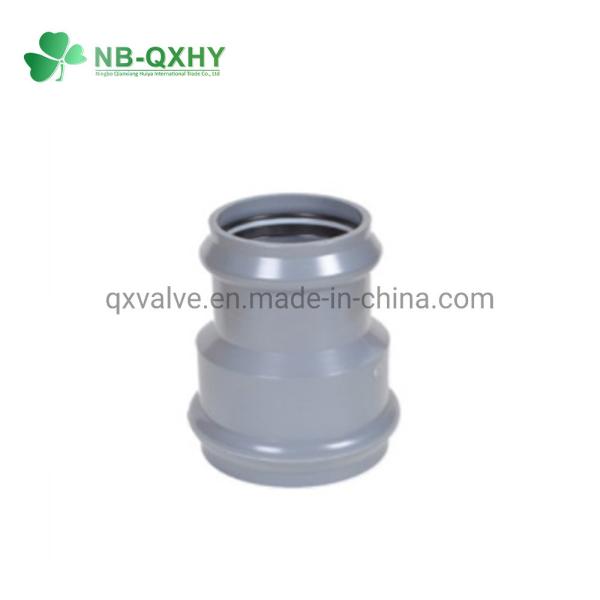 1/2 to 4 White and Blue Plastic Pipe Fitting Reducing Coupling Socket with Rubber Ring